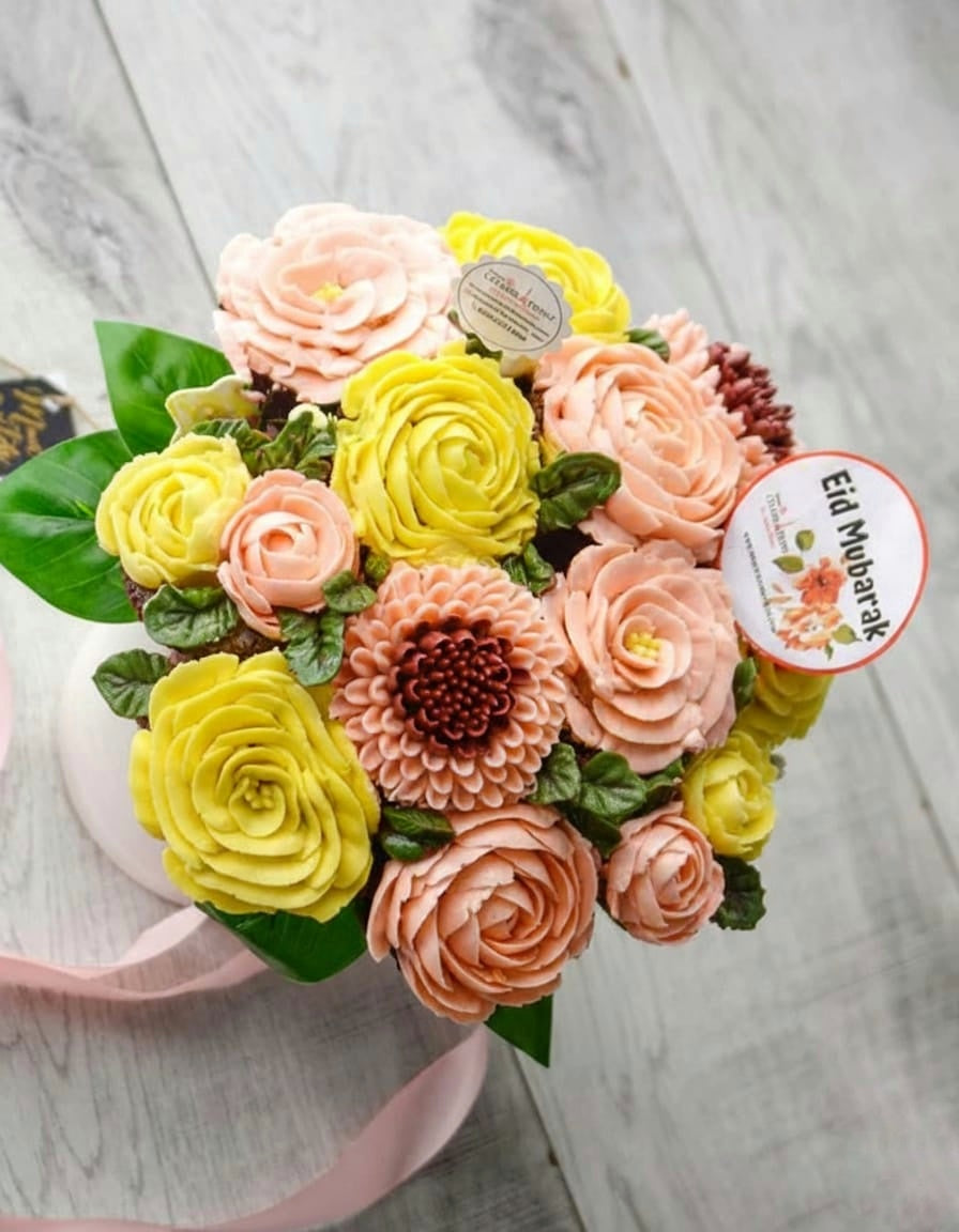 Eid Mubarak Cupcake Bouquet