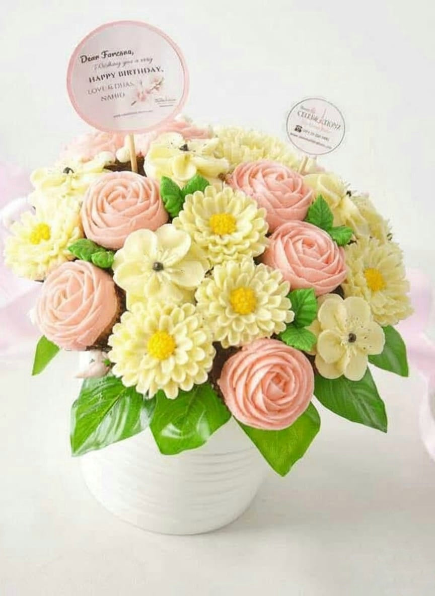 Sunshine Cupcake Flower Bouquet