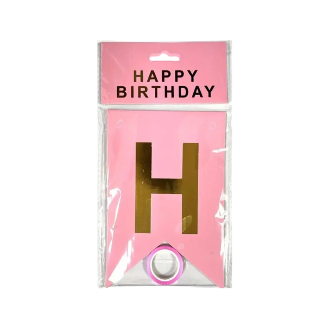 Happy Birthday Banner (Pink)