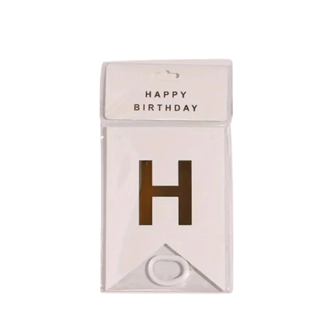 Happy Birthday Banner (White)