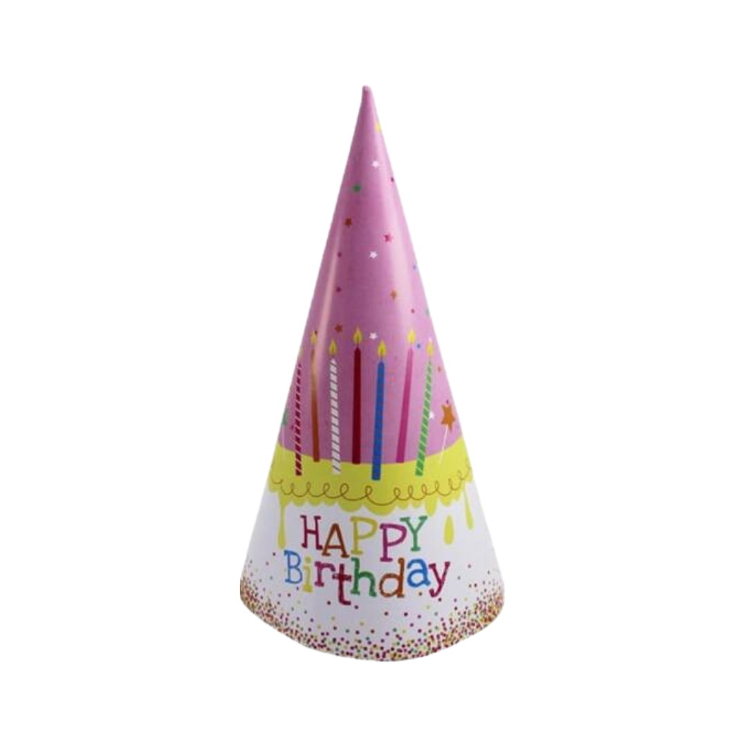 Happy Birthday Paper Hat Set (Pink)