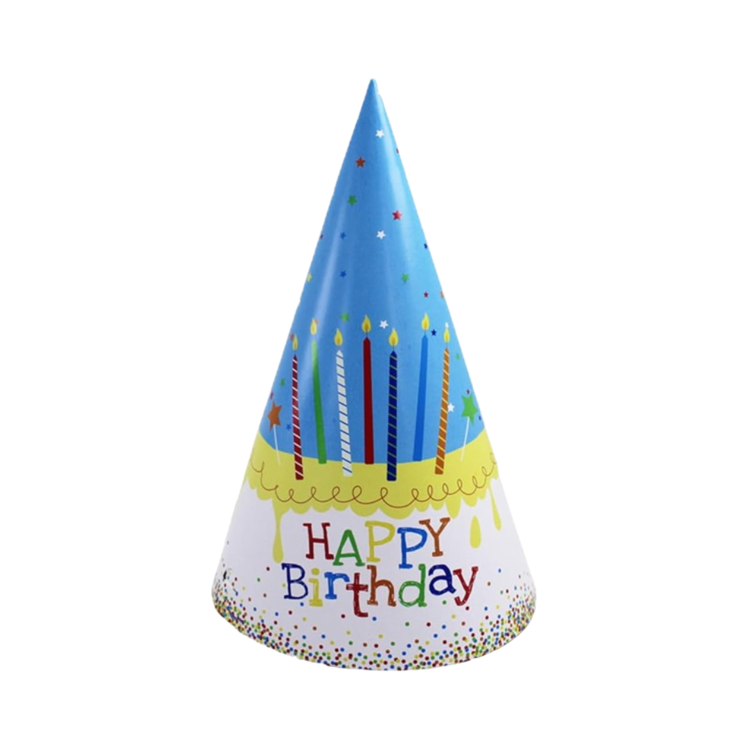 Happy Birthday Paper Hat Set (Blue)