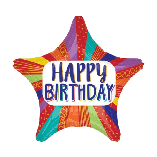 Happy Birthday Star Balloon