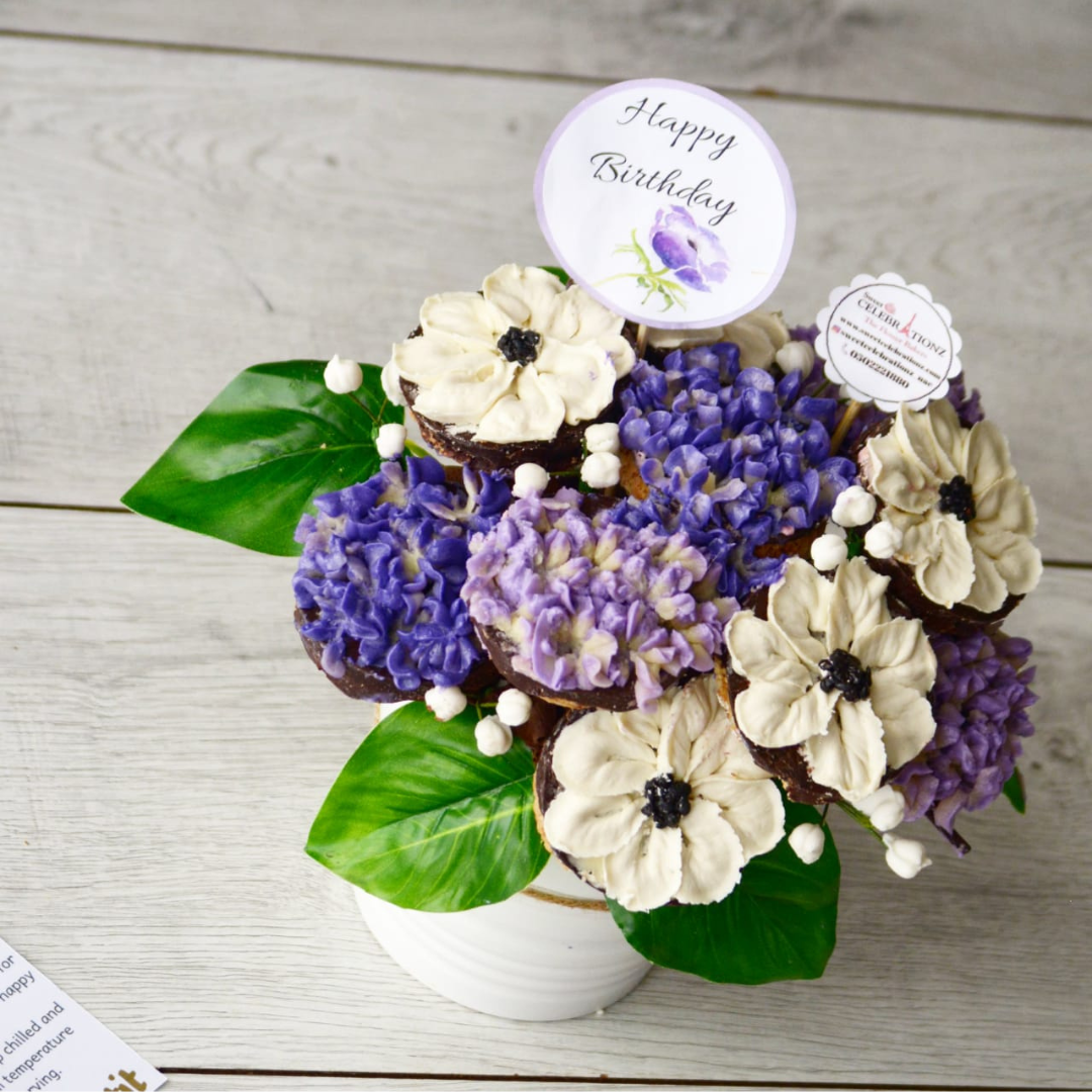 Purple Cookie Bouquet