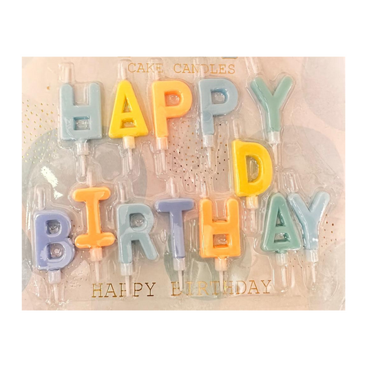 Multi-color Happy Birthday Candles