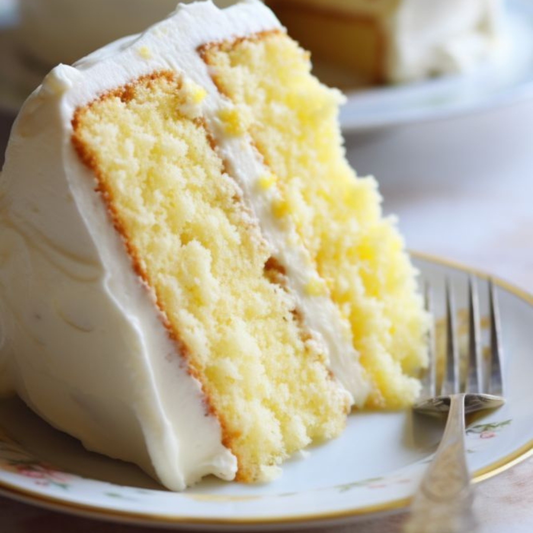 Vanilla Cake with Vanilla Cream Filling
