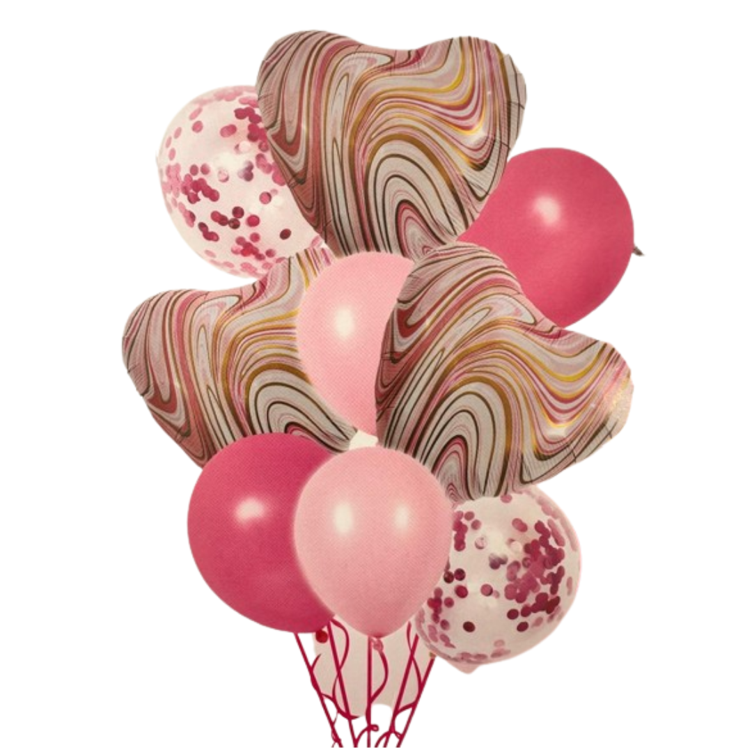 Pink Balloon Set (Heart Set)