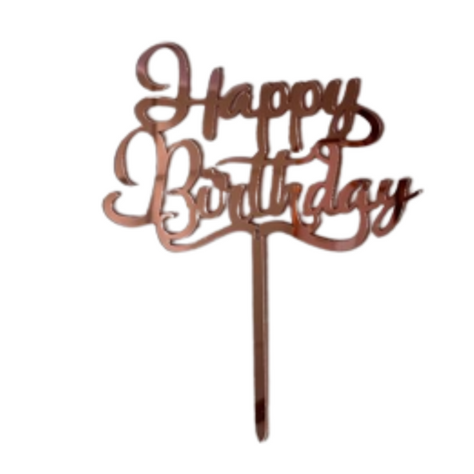 Happy Birthday Purple Cake Topper