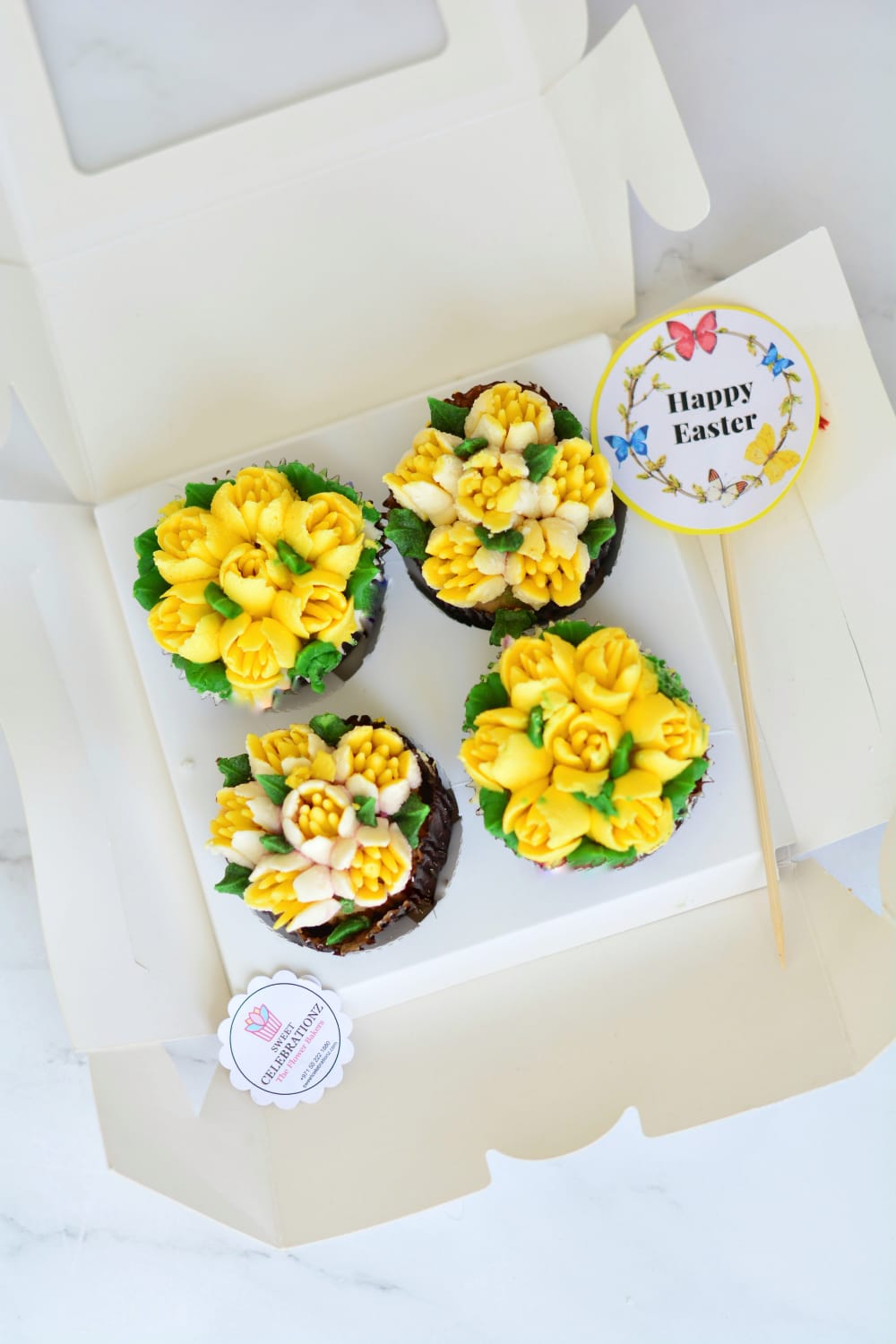 Easter Flower Cupcakes