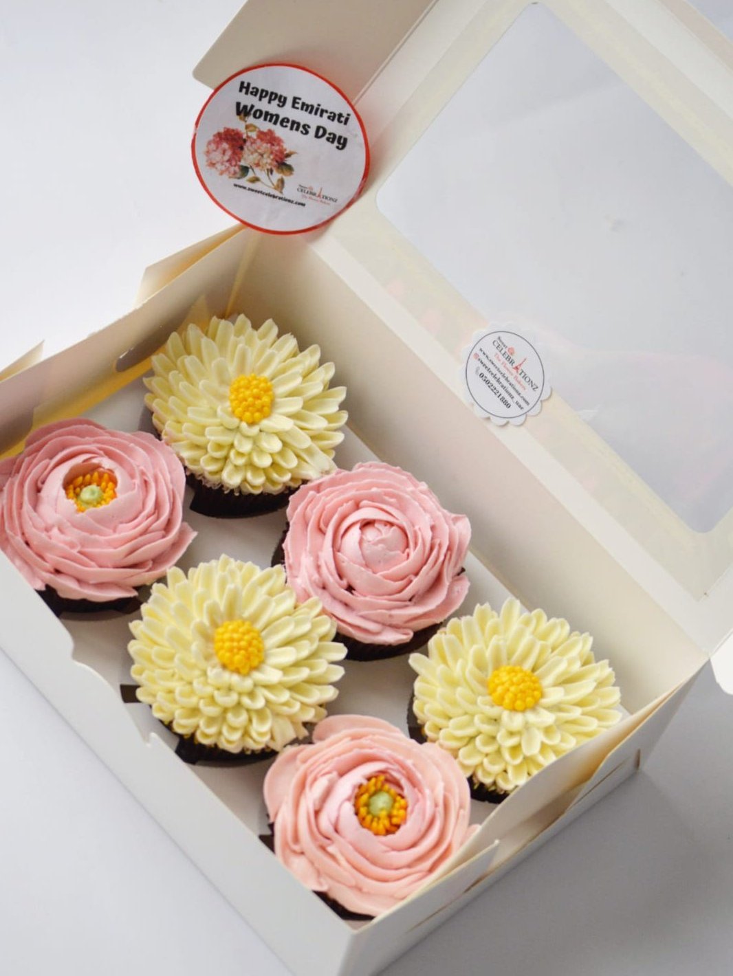 Aster Peony Cupcake box - Sweet Celebrationz LLC