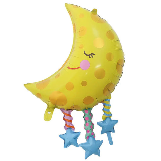 Yellow Moon and Stars Balloon