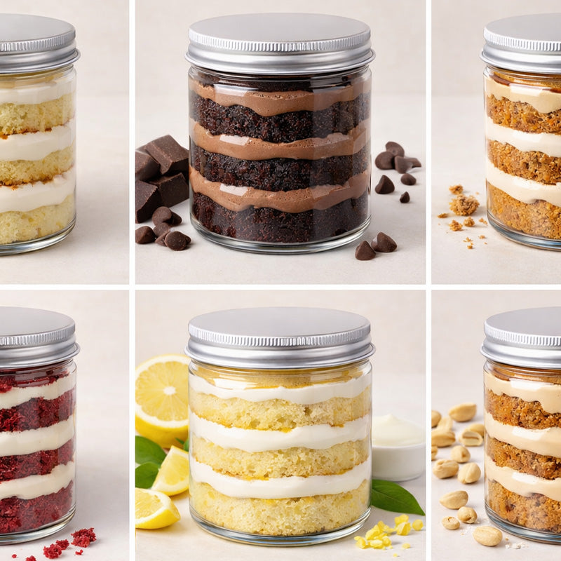 Layered dessert jars made for celebrations and events in Dubai UAE