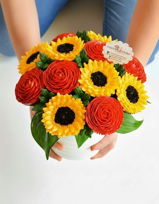 Sunflower Cupcake Flower Bouquet