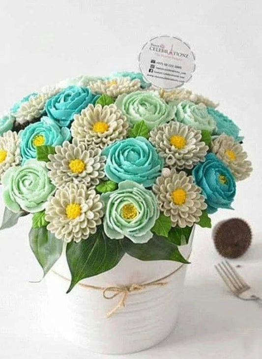 Amazing Tiffany Cupcake Flower Bouquet