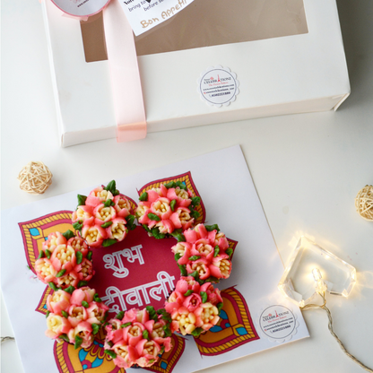 Diwali Wreath Cupcake arrangement - Sweet Celebrationz LLC