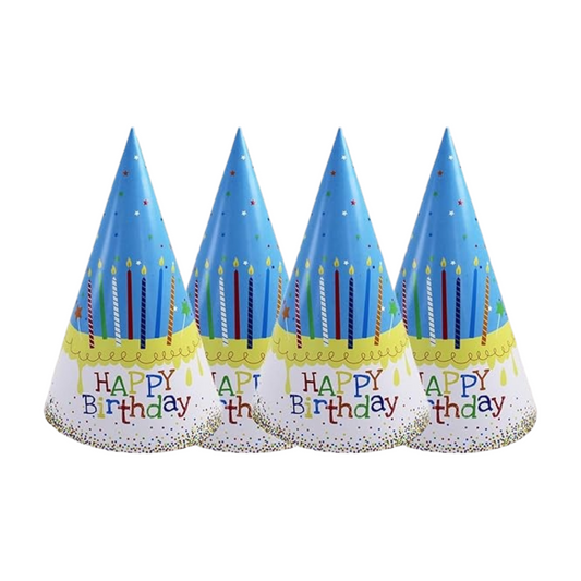 Happy Birthday Paper Hat Set (Blue)