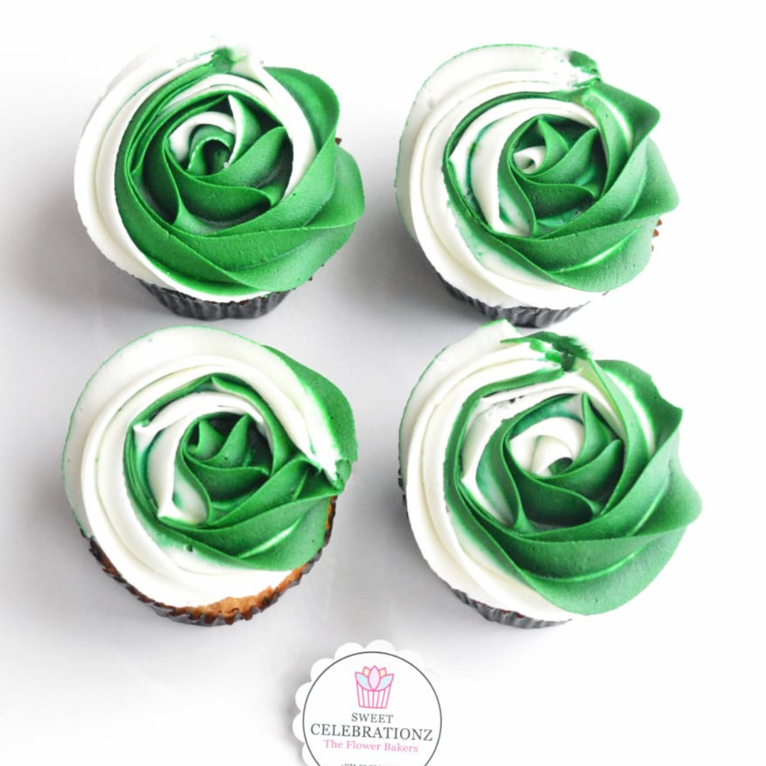 Pakistan Flag Cupcakes