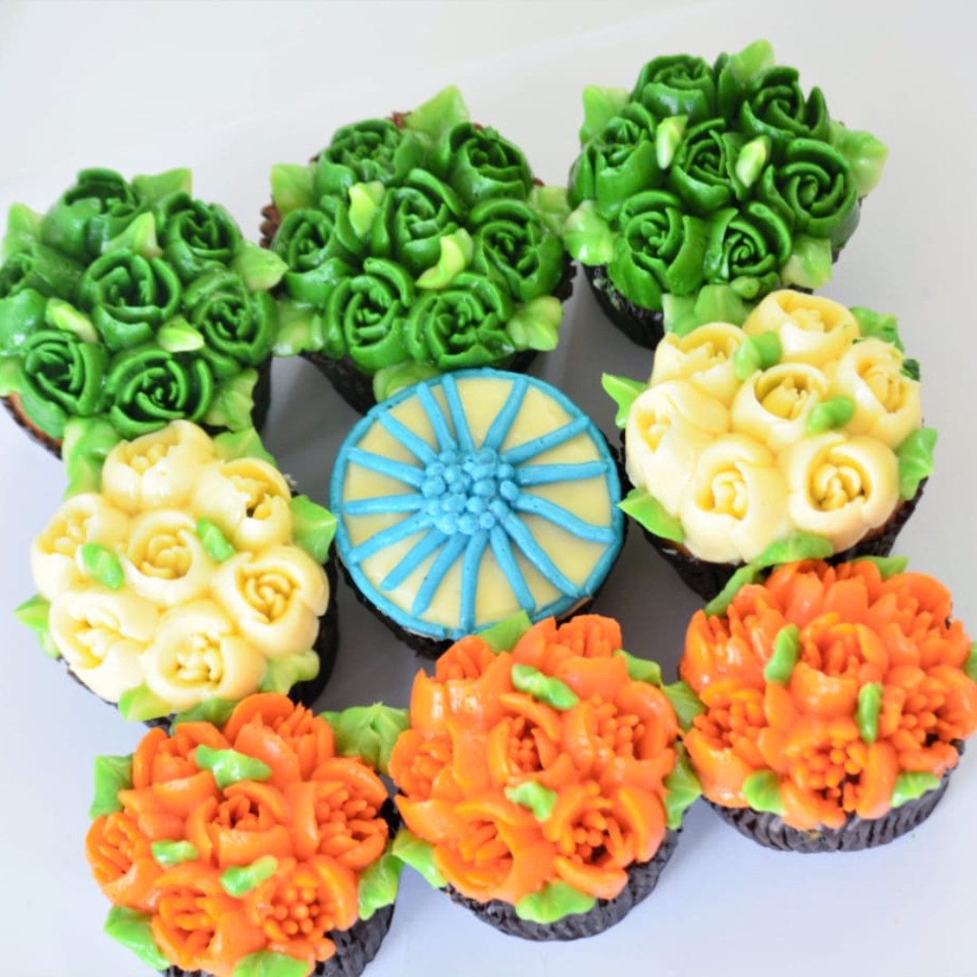 Indian Flag Cupcakes