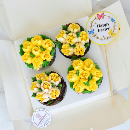 Easter Flower Cupcakes