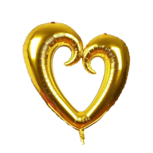 Gold heart shaped balloon