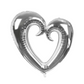 Silver heart shaped balloon