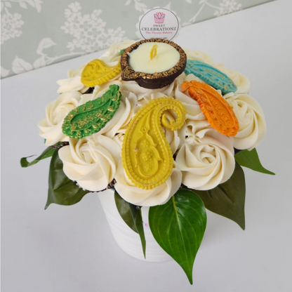 Diwali Cupcake Bouquet