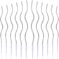 Silver twisty Candle Set (12 pieces)