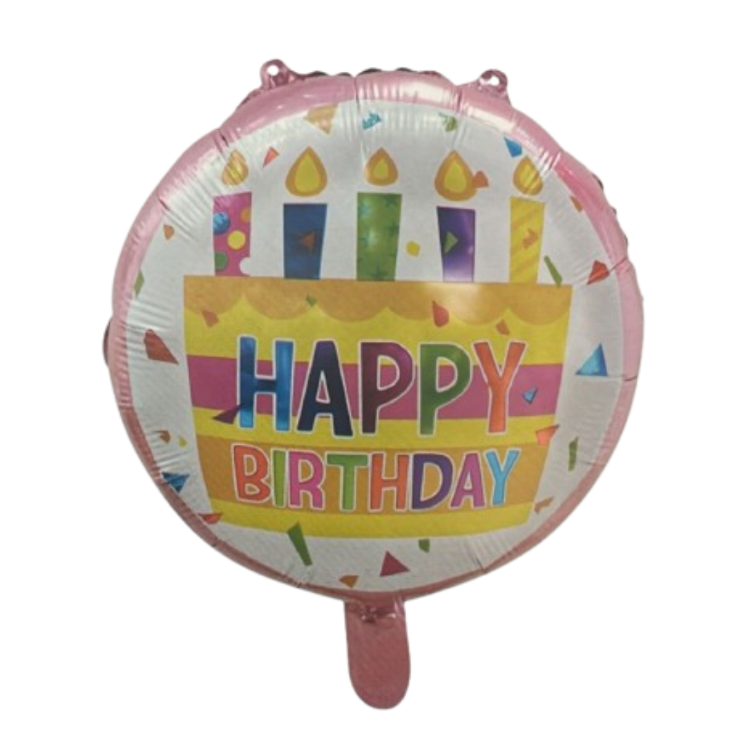 Pink Happy Birthday Balloon