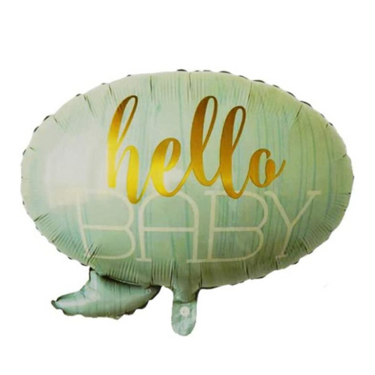 Hello Baby Green Balloon