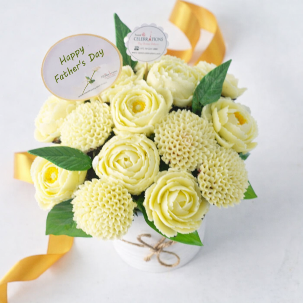 Classic Father's Day Cupcake Flower Bouquet