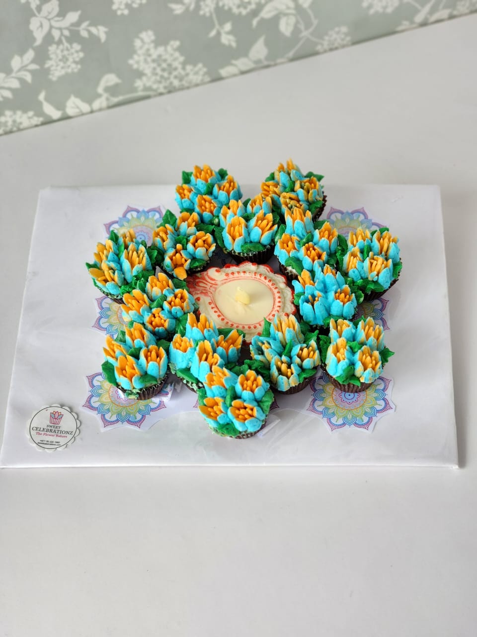Diwali Cupcakes and diya Combo