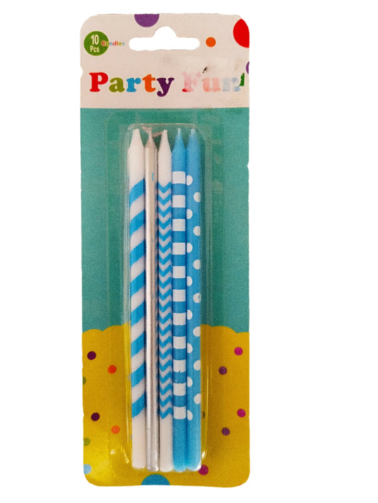 Blue Party Candles