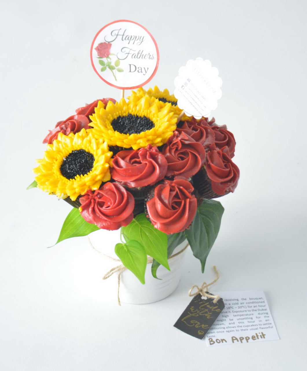 Red & Yellow Father's Day Cupcake Bouquet
