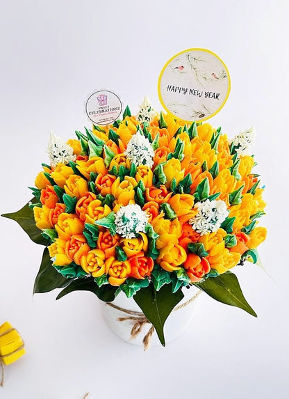 Fresh Tulip New Year Bouquet 2025