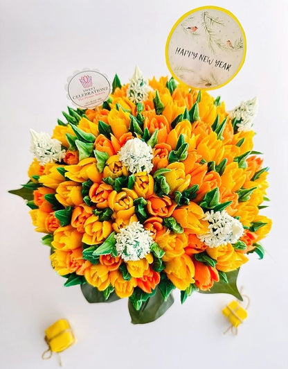 Fresh Tulip New Year Bouquet 2025