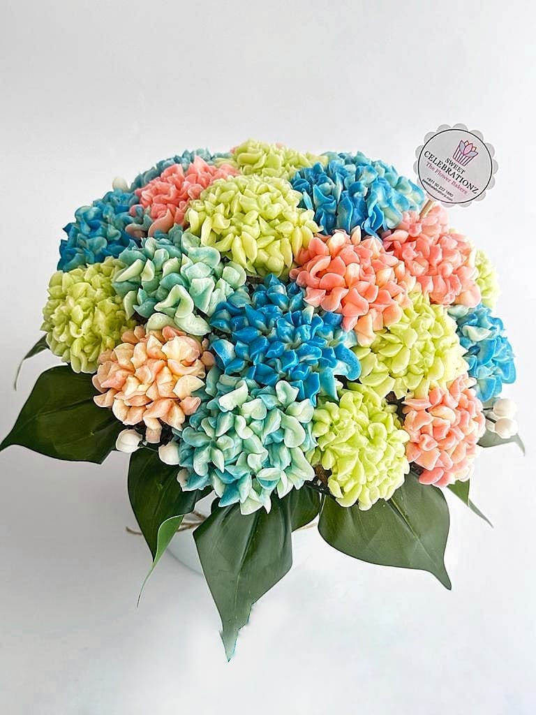 Smile and Shine Mini Blue and Pink Cupcake Bouquet