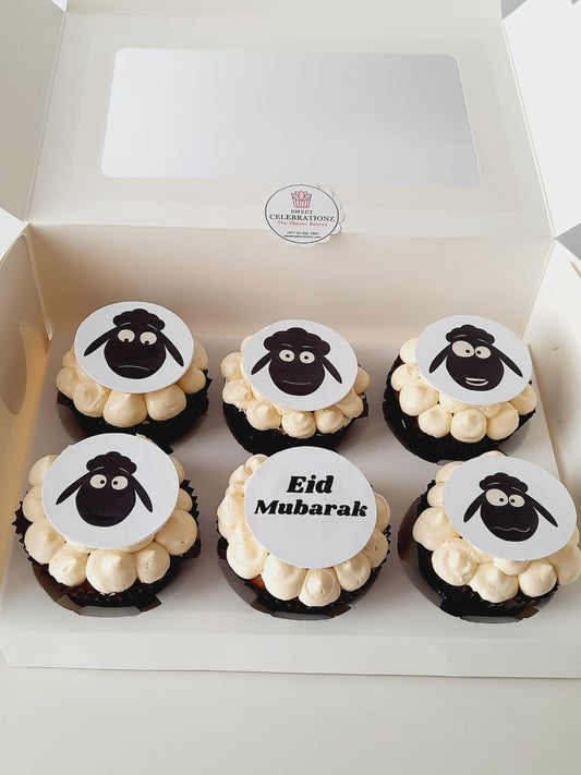 Eid Mubarak Sheep Cupcakes