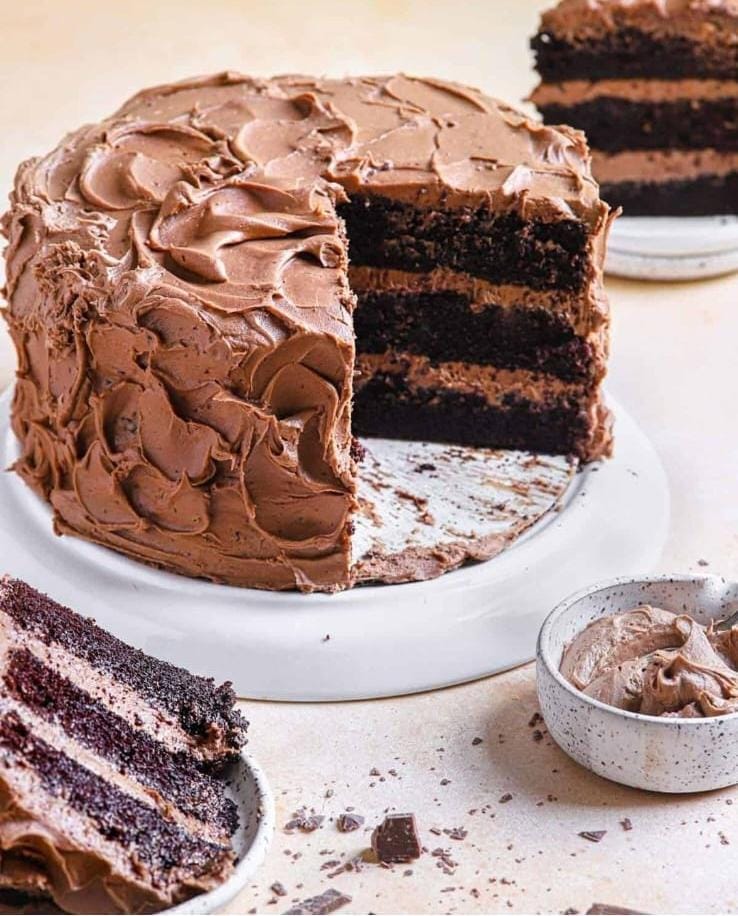 Chocolate Cake with Chocolate Ganache Filling