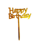 Happy Birthday Gold Cake Topper 3