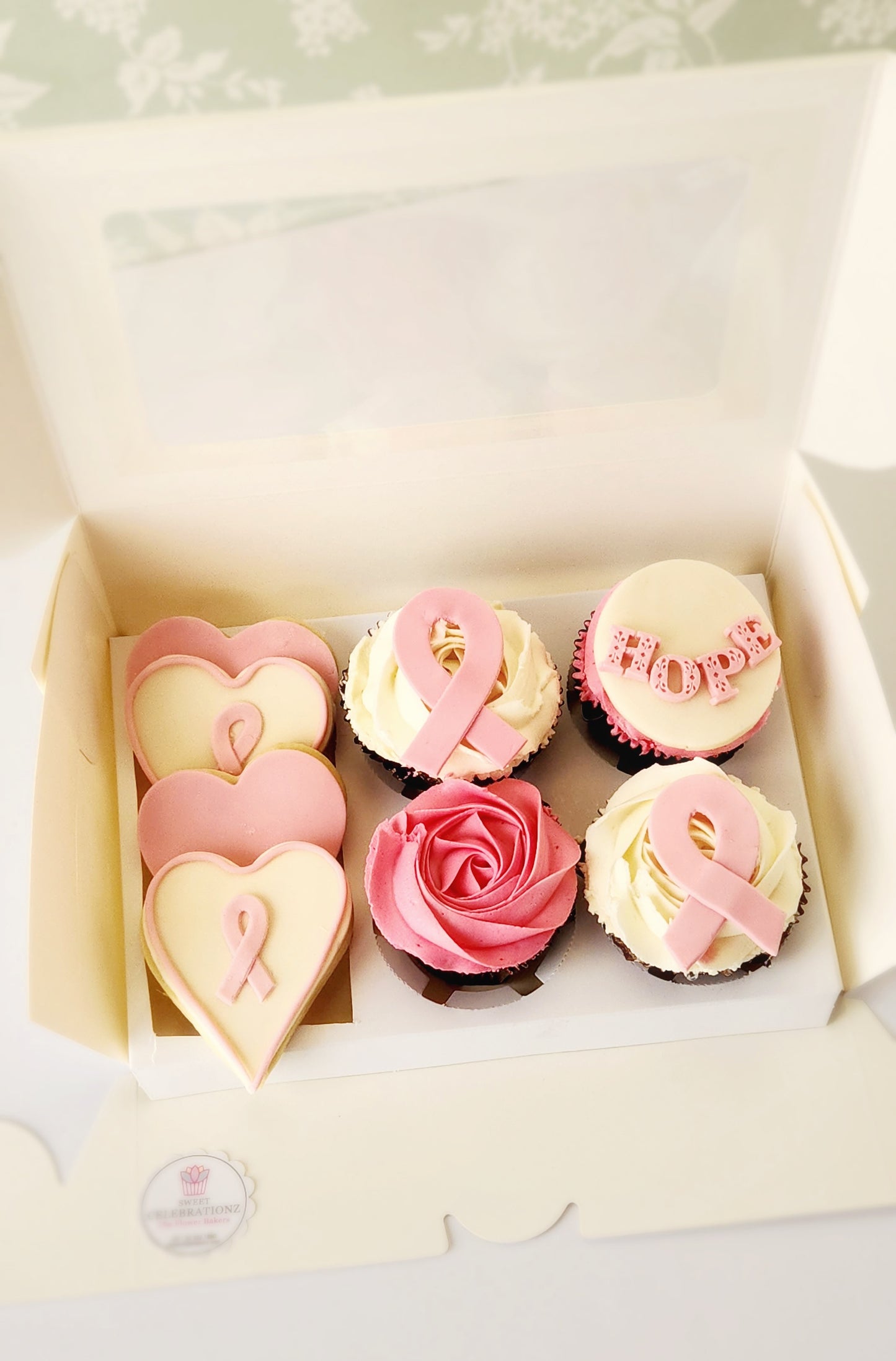 Breast Cancer Awareness Cupcakes & Cookies Combo