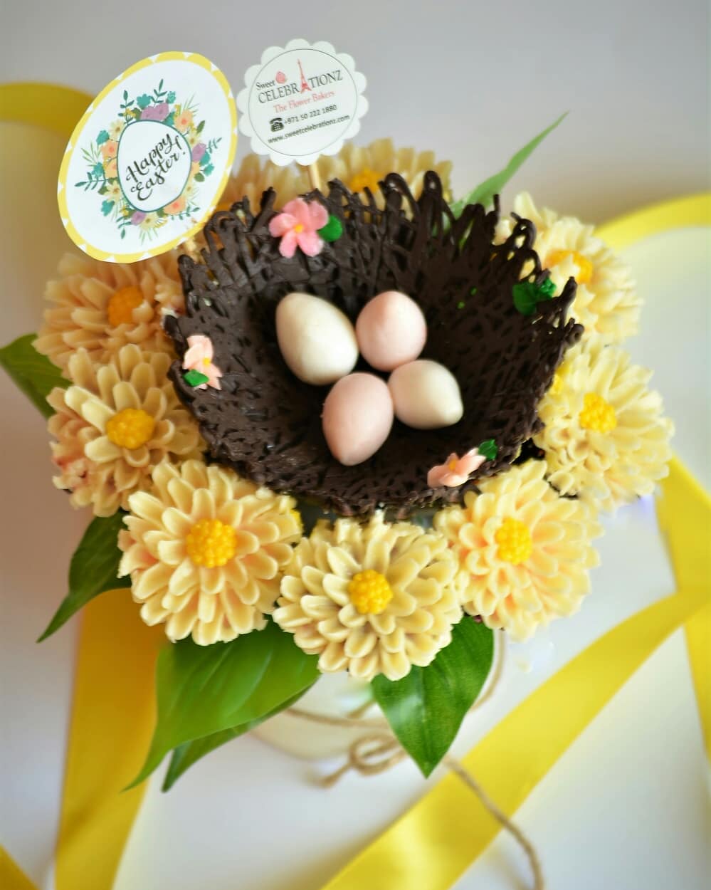 Easter Cupcakes and Edible Chocolate Basket